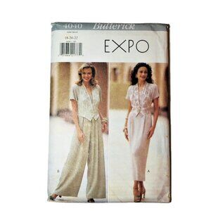Vintage 1990s Butterick Sewing Pattern 4040 Misses Dress Jumpsuit Size 18-22